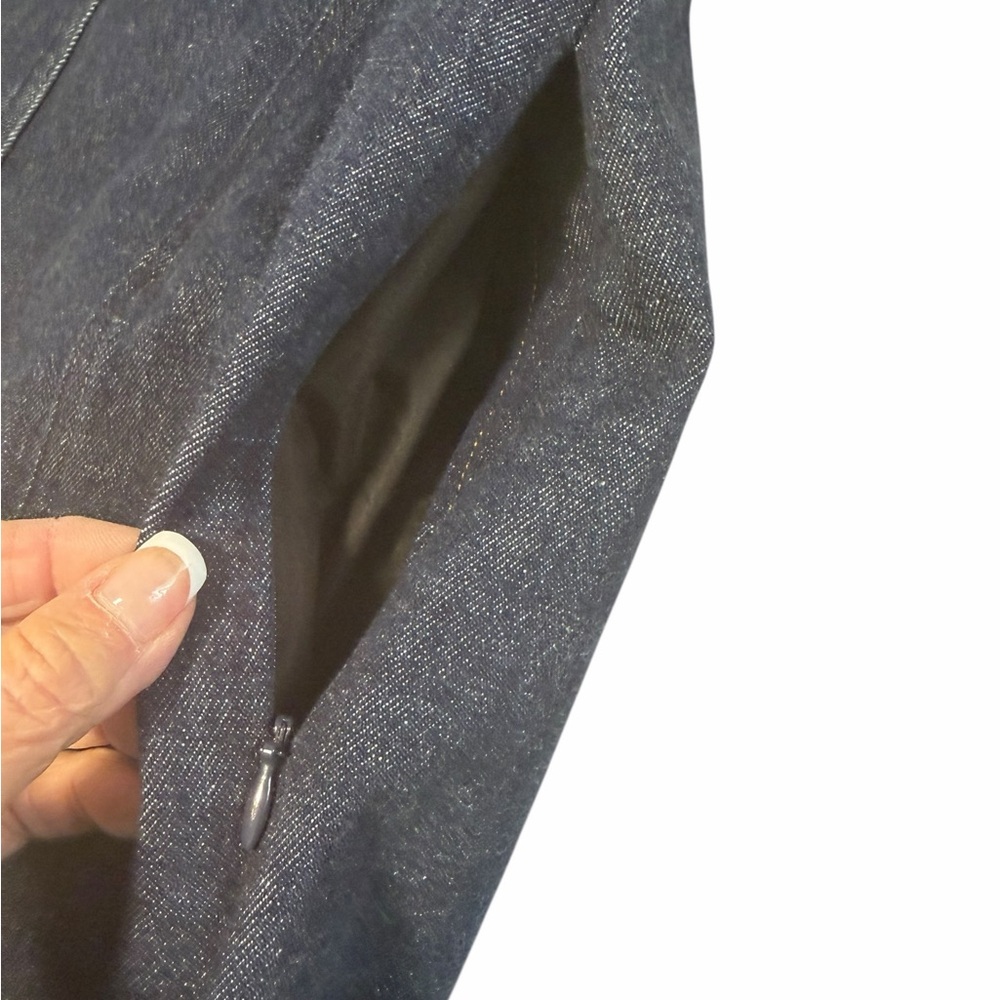SPANX Dark Blue Denim Midi Dress - Picture 10 of 10